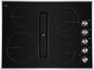JED3430GS JennAir 30" Euro-Style Electric Downdraft Cooktop with 4 Elements - Black with Stainless Trim