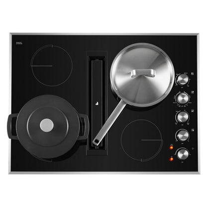 JED3430GS JennAir 30" Euro-Style Electric Downdraft Cooktop with 4 Elements - Black with Stainless Trim